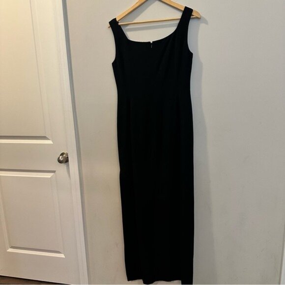 Pía Rucci Black Maxi Pencil Dress Sleeveless Elegant Size 8 - Picture 3 of 11